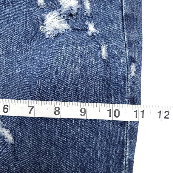 NWT Old Navy Womens Distressed Mid Rise Button Fly Jeans Size 2 Slouchy - Picture 5 of 10